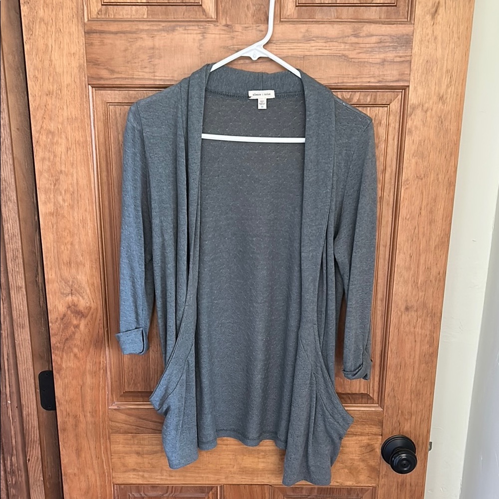 Silence + Noise Gray Drapey Cardigan
